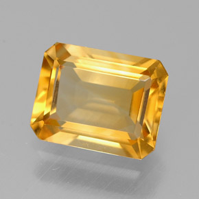1.85 ct Yellow Citrine Stone, Natural Citrine in Octagon Facet Shape for Sale