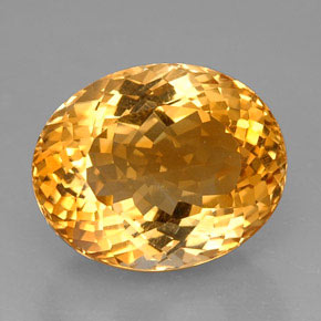 27.60 ct Orange Citrine Gemstone, Citrine Gem in Oval Facet Shape for Sale.