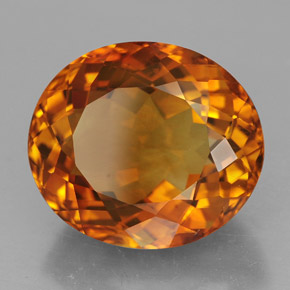 11.24 ct Orange Citrine Stone, Natural Citrine in Oval Facet Shape for Sale