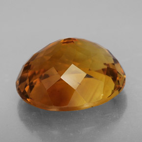 Citrine Gemstone in 15.7 x 13.6 mm Size for Sale, Citrine Stone in Yellow Orange Color