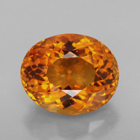 6.55 ct Orange Citrine Gemstone, Citrine Gem in Oval Facet Shape for Sale.