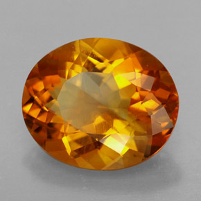 4.27 ct Orange Citrine Stone, Natural Citrine in Oval Facet Shape for Sale