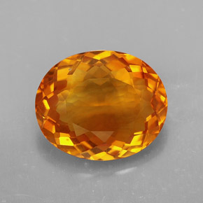 4.70 ct Orange Citrine Gemstone, Citrine Gem in Oval Facet Shape for Sale.