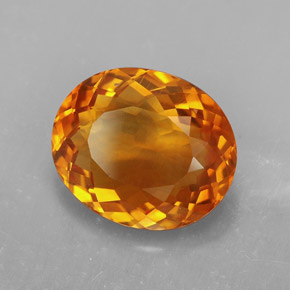 4.70 ct Orange Citrine Stone, Natural Citrine in Oval Facet Shape for Sale