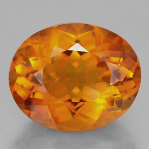 4.60 ct Orange Citrine Gemstone, Citrine Gem in Oval Facet Shape for Sale.
