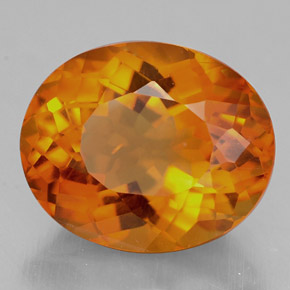 4.60 ct Orange Citrine Stone, Natural Citrine in Oval Facet Shape for Sale