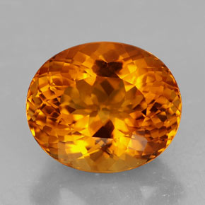 7.16 ct Orange Citrine Gemstone, Citrine Gem in Oval Facet Shape for Sale.