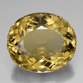107.15 ct Yellow Citrine Gemstone, Citrine Gem in Oval Facet Shape for Sale.