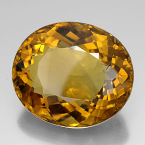 104.30 ct Yellow Citrine Stone, Natural Citrine in Oval Facet Shape for Sale