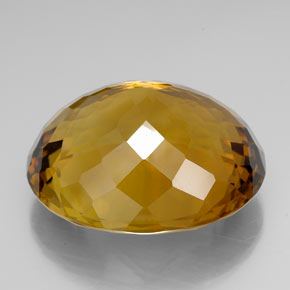 Citrine Gemstone in 34.4 x 29.6 mm Size for Sale, Citrine Stone in Lemon Color