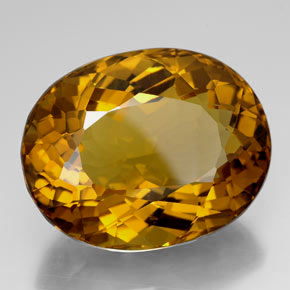 105.90 ct Yellow Citrine Stone, Natural Citrine in Oval Facet Shape for Sale