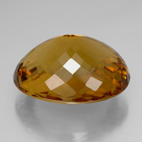 Citrine Gemstone in 34.2 x 27.3 mm Size for Sale, Citrine Stone in Lemon Color