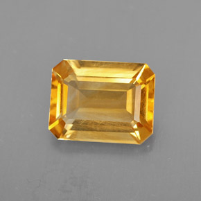 1.86 ct Yellow Citrine Gemstone, Citrine Gem in Octagon Facet Shape for Sale.