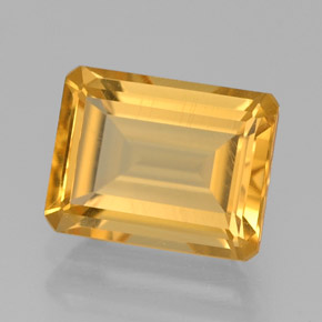2.18 ct Yellow Citrine Stone, Natural Citrine in Octagon Facet Shape for Sale