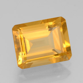 2.04 ct Yellow Citrine Stone, Natural Citrine in Octagon Facet Shape for Sale