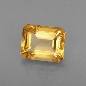 1.74 ct Yellow Citrine Stone, Natural Citrine in Octagon Facet Shape for Sale