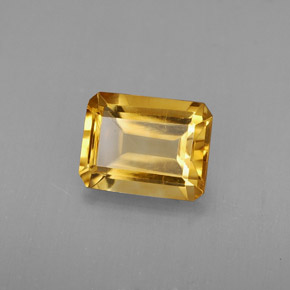 1.97 ct Yellow Citrine Stone, Natural Citrine in Octagon Facet Shape for Sale