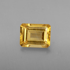 2.03 ct Yellow Citrine Gemstone, Citrine Gem in Octagon Facet Shape for Sale.