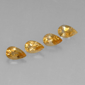 2.71 ct Gold Citrine Gemstone, Citrine Gem in Pear Facet Shape for Sale.