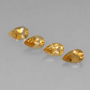 2.71 ct Gold Citrine Stone, Natural Citrine in Pear Facet Shape for Sale