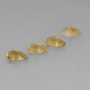 Citrine Gemstone in 7.8 x 5 mm Size for Sale, Citrine Stone in Yellow Golden Color