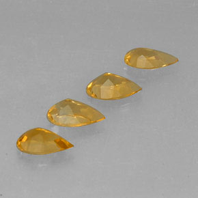 Citrine Gemstones in 7.9 x 5 mm Size for Sale, Citrine Stones in Yellow Golden Color