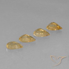 Citrine Gemstones in 8 x 5 mm (calibrated) Size for Sale, Citrine Stones in Light Orange-Gold  Color