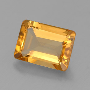 1.43 ct Yellow Citrine Stone, Natural Citrine in Octagon Facet Shape for Sale