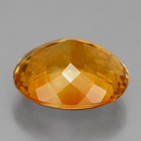 Citrine Gemstone in 13.3 x 11.5 mm Size for Sale, Citrine Stone in Yellow Orange Color