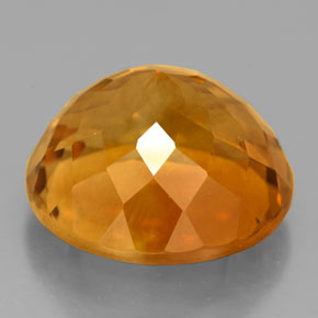 Citrine Gemstone in 14 mm (calibrated) Size for Sale, Citrine Stone in Yellow Orange Color