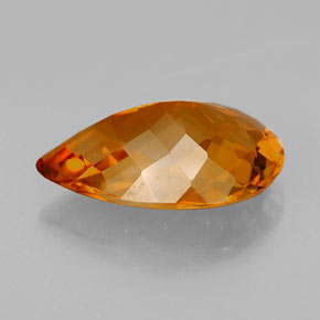 Citrine Gemstone in 15 x 10 mm (calibrated) Size for Sale, Citrine Stone in Yellow Orange Color