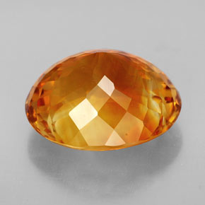 Citrine Gemstone in 16.6 x 14.6 mm Size for Sale, Citrine Stone in Yellow Orange Color