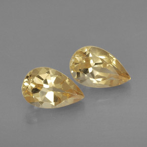1.71 ct Yellow Citrine Gemstone, Citrine Gem in Pear Facet Shape for Sale.