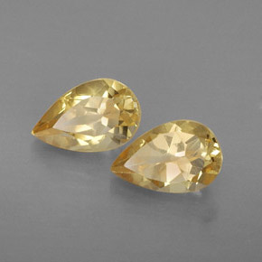 1.71 ct Yellow Citrine Stone, Natural Citrine in Pear Facet Shape for Sale