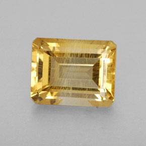 2.50 ct Yellow Citrine Gemstone, Citrine Gem in Octagon Facet Shape for Sale.