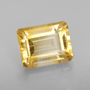 2.50 ct Yellow Citrine Stone, Natural Citrine in Octagon Facet Shape for Sale