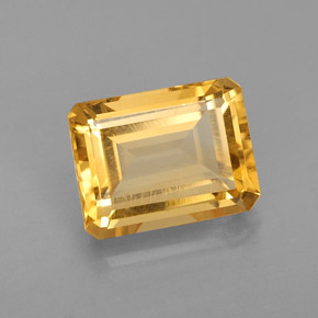 2.19 ct Yellow Citrine Stone, Natural Citrine in Octagon Facet Shape for Sale