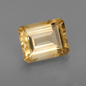 2.05 ct Yellow Citrine Stone, Natural Citrine in Octagon Facet Shape for Sale