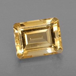 2.33 ct Yellow Citrine Gemstone, Citrine Gem in Octagon Facet Shape for Sale.