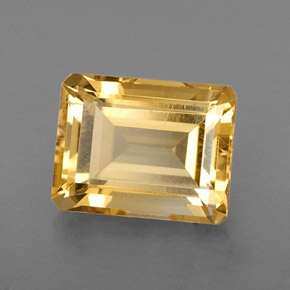 2.33 ct Yellow Citrine Stone, Natural Citrine in Octagon Facet Shape for Sale