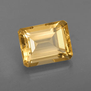2.46 ct Yellow Citrine Stone, Natural Citrine in Octagon Facet Shape for Sale