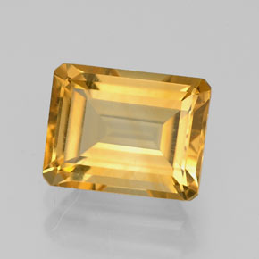 2.19 ct Yellow Citrine Gemstone, Citrine Gem in Octagon Facet Shape for Sale.