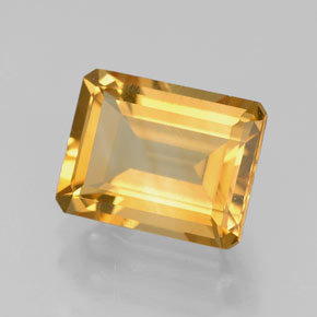 2.19 ct Yellow Citrine Stone, Natural Citrine in Octagon Facet Shape for Sale