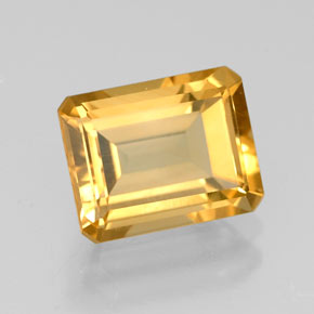 2.21 ct Yellow Citrine Stone, Natural Citrine in Octagon Facet Shape for Sale