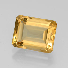 2.22 ct Yellow Citrine Stone, Natural Citrine in Octagon Facet Shape for Sale