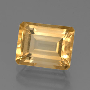 2.32 ct Yellow Citrine Gemstone, Citrine Gem in Octagon Facet Shape for Sale.