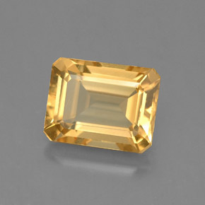 2.35 ct Yellow Citrine Stone, Natural Citrine in Octagon Facet Shape for Sale