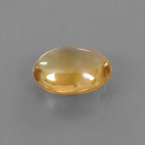 2.63 ct Yellow Citrine Stone, Natural Citrine in Oval Cabochon Shape for Sale