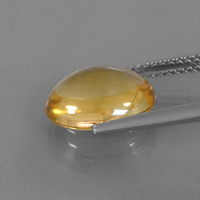 Citrine Gemstone in 11 x 9 mm (calibrated) Size for Sale, Citrine Stone in Yellow Golden Color