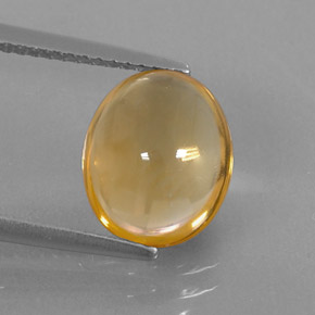2.76 ct Gold Citrine Gemstone, Citrine Gem in Oval Cabochon Shape for Sale.